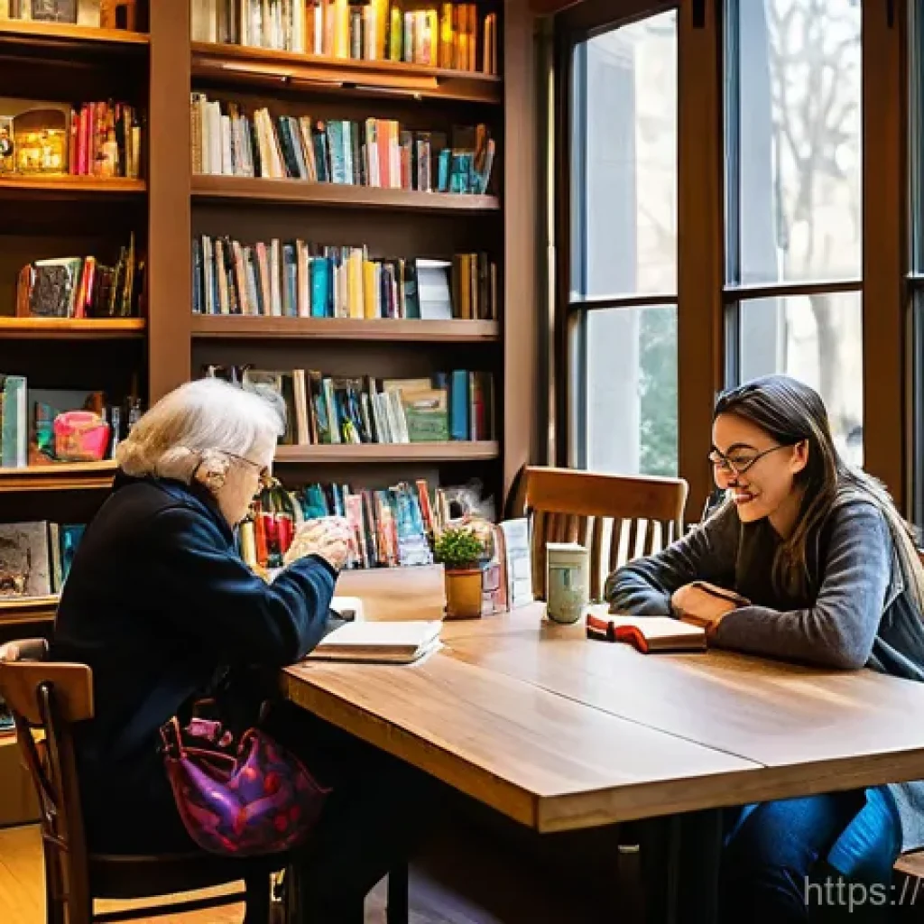 헌책방과 도서관 결합 모델 - **Prompt 1: Cozy Community Reading Space**
"A vibrant, inviting interior of a hybrid used bookst...