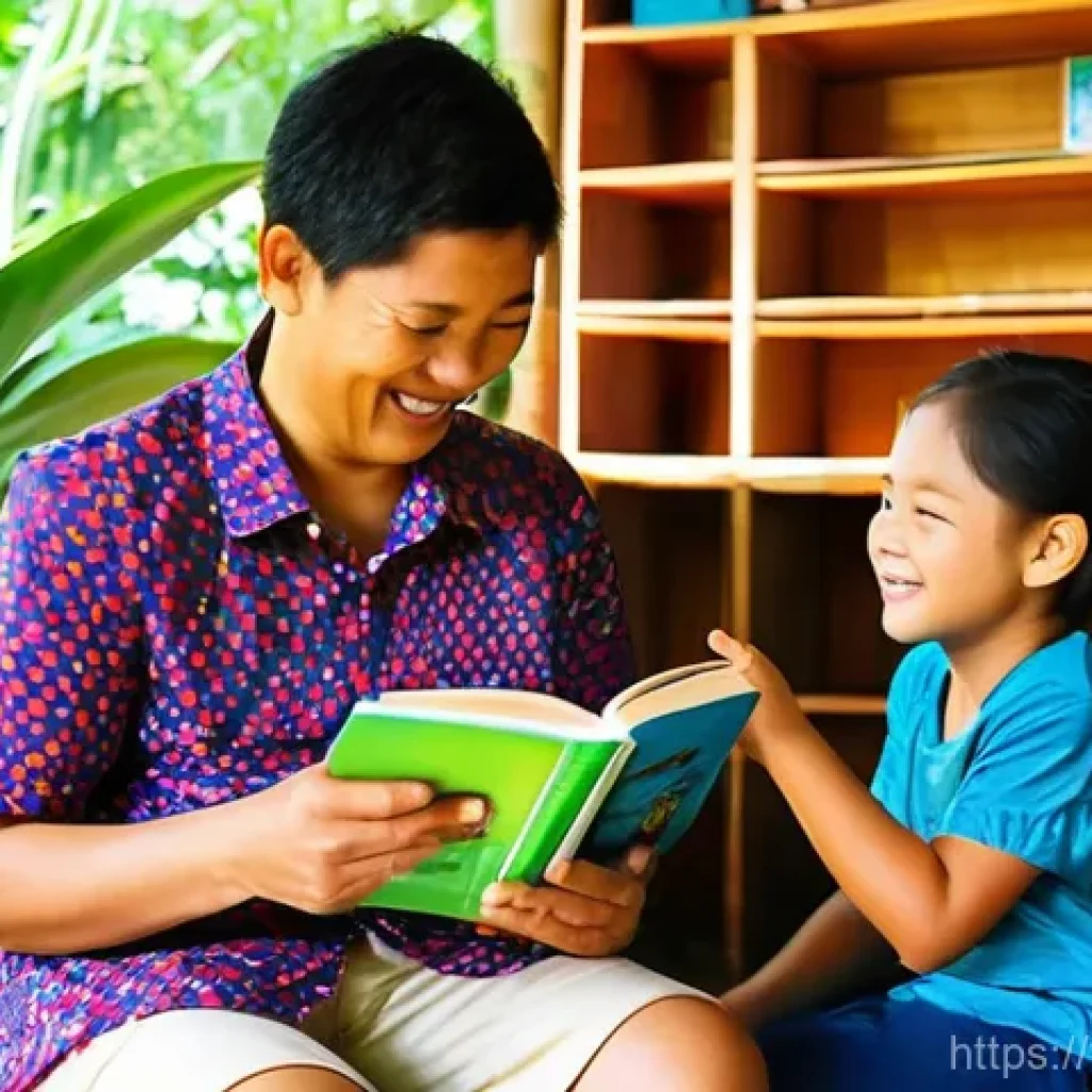 책 교환 도서관 운영법 - **Prompt:** "A vibrant and cozy community book exchange corner in a sunny Thai village. The scene fe...