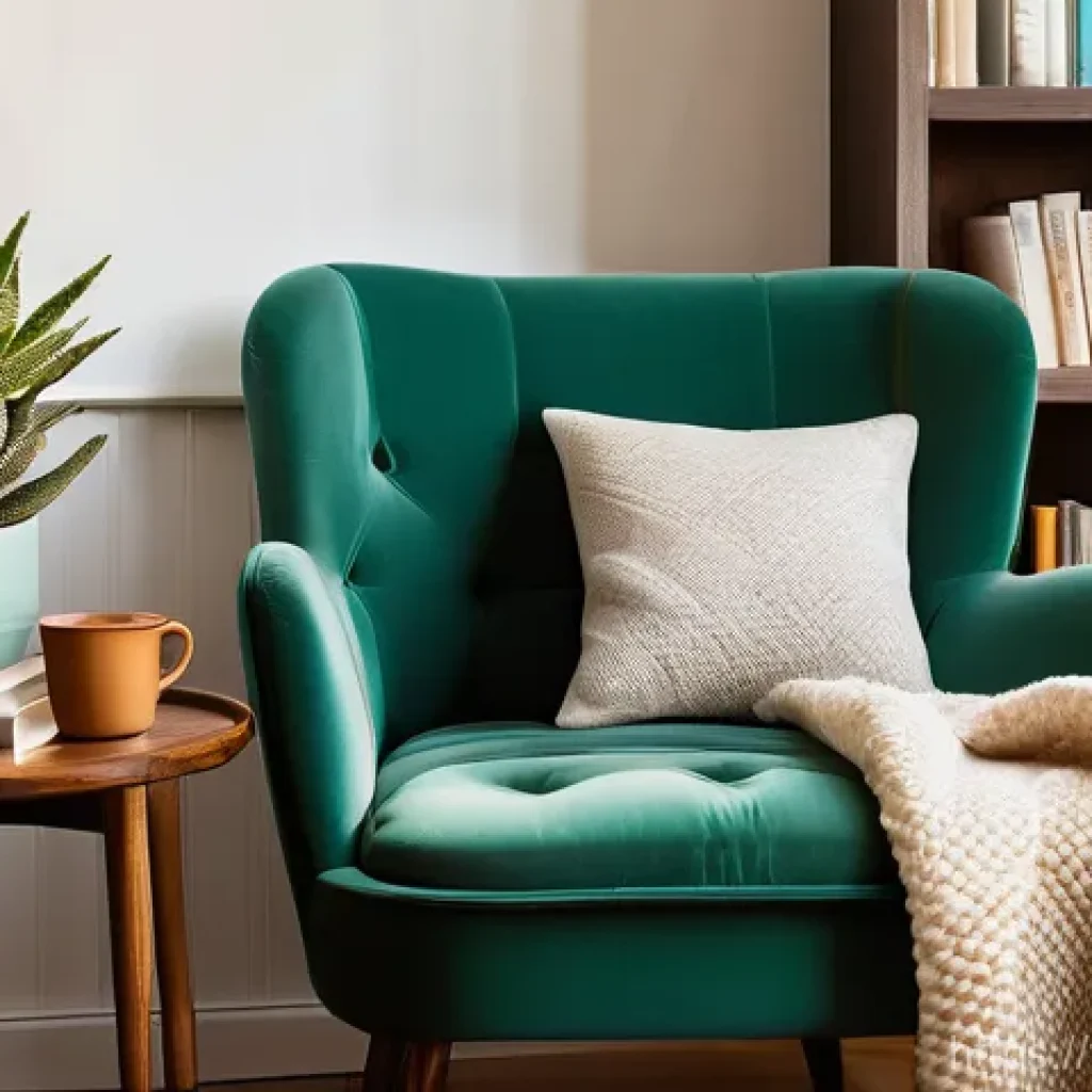 북카페형 도서관 인테리어 - **Cozy Cafe-Inspired Reading Nook:**
A beautifully designed, cozy reading nook in a home library...